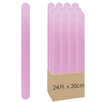 廚衛地板浴缸防水止滑無痕貼片 24片裝 PEVA壓克力膠材質  20cm  粉色  1組