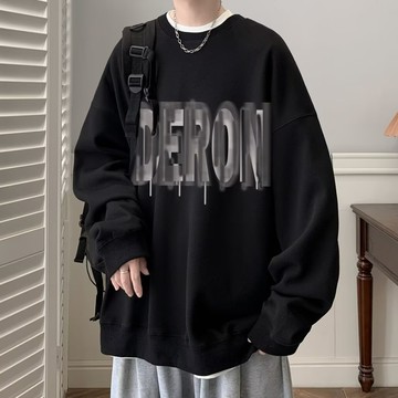 美式字母印花衛衣男 春秋冬新款 高街 ins潮牌 大學T 情侶 oversize 打底衫上衣（Mw7276）【壹號站】