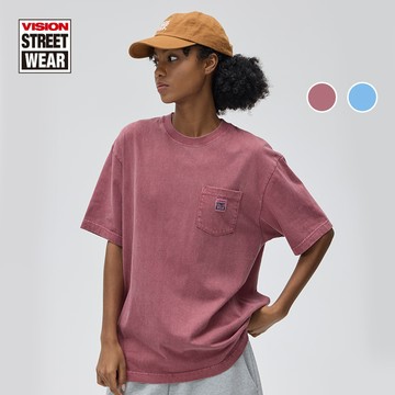 VISION STREET WEAR 復古經典 寬鬆休閒 運動短袖T卹 男女同款 V252NC6009