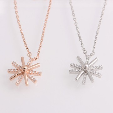 PS MALL韓版太陽雪花星星項鍊 1入
