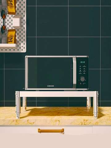 立式不銹鋼單層支架加高廚房墊高防潮1層置物架冰箱消毒落地架