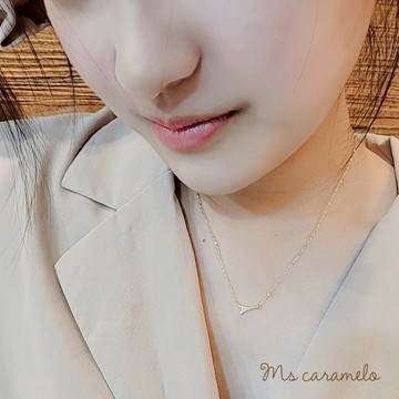 現貨商品【焦糖小姐 Ms caramelo】925純銀 巴黎鐵塔鋯石項鍊