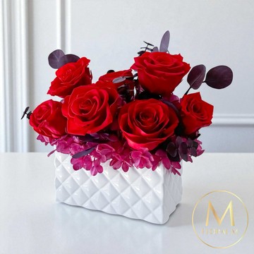 開幕喬遷升遷祝福🥀快速出貨【Floral M】經典紅絲絨法式玫瑰永生花禮  獅子座生日禮物  開幕喬遷升遷花禮