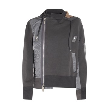 Sacai - Grey Cotton Blend Sweatshirt