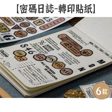 出清8 番茄醬少女 轉印貼紙【密碼日誌系列】6款 PVC 文字貼紙 字母貼紙 英文貼紙 拼貼貼紙 手帳貼紙