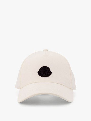 Cotton hat with frontal logo - MONCLER - gender_Man