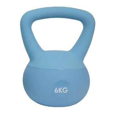 FOSO 壺鈴 健身訓練器材 居家運動必備 核心肌群訓練  藍色  6kg  1個