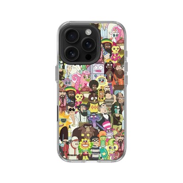 iPhone 16 Pro Clear Case（相機按鈕） 透明 - 瑞克和莫蒂 Rick and Morty - 外星寄生蟲