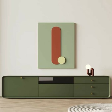 電視櫃 免運 附發票 電視櫃茶幾組合現代簡約極簡北歐烤漆客廳可訂製實木落地電視機櫃