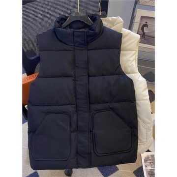 大碼羽絨棉服馬甲女春季新款2026年時尚外穿馬夾背心加厚坎肩外套