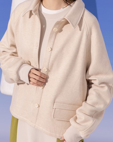 仿羊絨內刷毛襯衫外套(兩色)