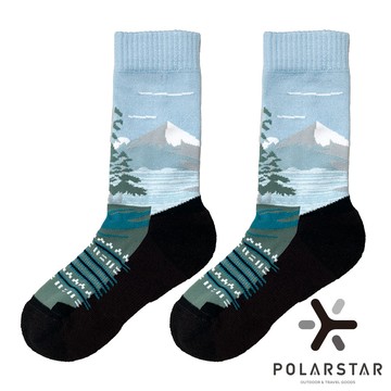 【PolarStar】機能戶外羊毛襪『淺藍』P25621 戶外 露營 登山 健行 休閒 時尚 旅遊 冬季 機能 羊毛襪