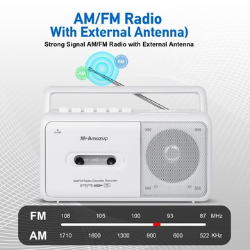 跨境便攜外放磁帶機Boombox，帶USB, AM和FM立體聲復古卡帶機【宜家良品百貨】