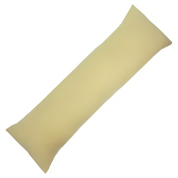 J&N 素色長抱枕 填充棉  40 x 120cm  麥黃