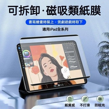 類紙膜 磁吸式 平板保護貼 手寫繪畫 適用 iPad Air5 Air4 pro 10 9 8 7 mini6 2022