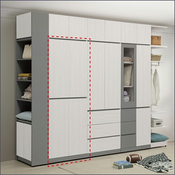 2.5尺雙吊衣櫥 收納衣櫃 儲物衣帽間衣櫃 衣架【163B4002】Leader傢居館163-M308