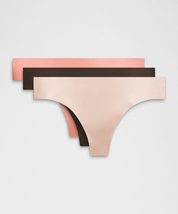 InvisiWear Mid-Rise Thong Underwear 3 Pack Size Medium