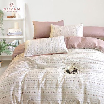 【DUYAN 竹漾】40支精梳棉三件式兩用被床包組  花蔓玫瑰  台灣製(單人)