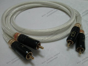 純手工 diy信號線 10芯編制單晶銅鍍銀信號線純銀音頻線 訊號線