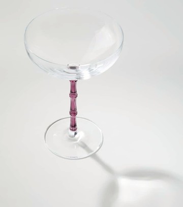 La DoubleJ Bamboo set of 2 crystal champagne coupes