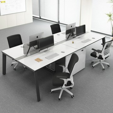 公司貨附發票 職員桌辦公桌椅組合簡約現代辦公室員工位電腦桌四六人位屏風卡座 快速出貨