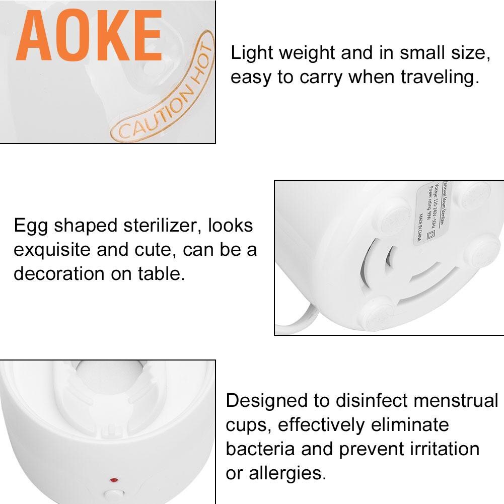 Aoke 電動便攜式月經杯蒸汽消毒機