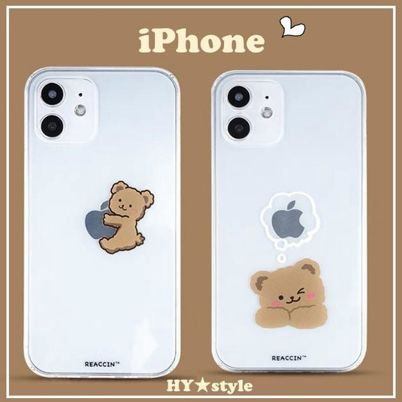 iPhoneケース クリア 透明 だっこ kuma ウインク くま クマ アイフォン