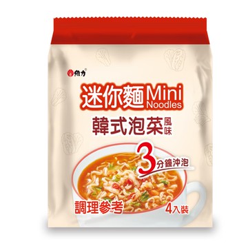 【維力】迷你麵 韓式泡菜風味4包入