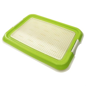 DR.LEE 防抓式平面狗便盆 網狀濾網  L(65 x 54 x 6cm)  綠色  1個