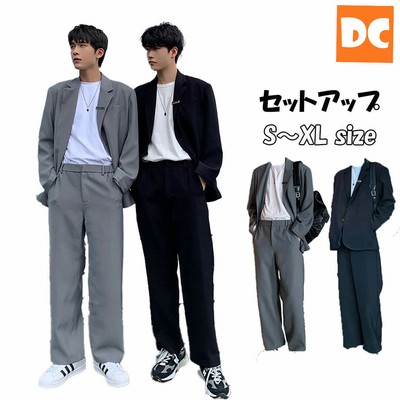 セットアップ 大人衣装 メンズスーツ 韓国風 お洒落 男性 スーツスタイル ブラック グレー モノトーン Ad 38 Xl グレー上下セット 5680円 通販 Lineポイント最大get Lineショッピング