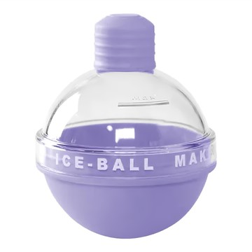 E.dot 燈泡造型製冰模具/製冰盒 威士忌冰球，輕輕鬆脫模，趣味造型  1個  6.7 x 6.7 x 8cm  紫色