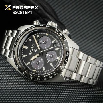 SEIKO精工 PROSPEX太陽能計時錶39㎜熊貓黑面款 SK004(SSC819P1/V192-0AF0D)