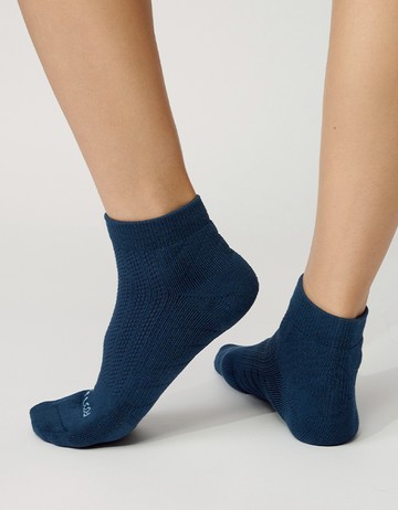 輕壓力氣墊機能襪- 藍