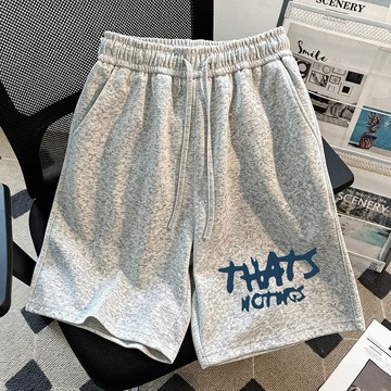 【林木木】運動短褲 美式短褲 沙灘褲 高腰短褲 棉短褲 五分短褲 居家短褲 闊腿短褲 夏天短褲 寬鬆短褲 ins風短褲