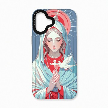 iPhone 16 Plus 殼 TRON IPhone 16 PLUS 聖母水彩 太空殼 透黑款 手機殼