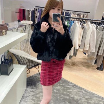 2022法式高腰粗花呢半身裙短裙SFPJU00742