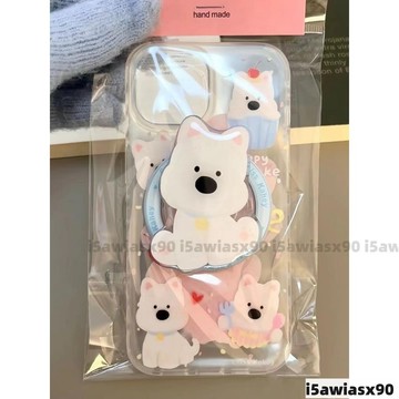【小紅書同款】可愛西高地小狗 磁吸氣囊手機殼 適用蘋果iphone 15 14 13 12 11 保護殼 保護套