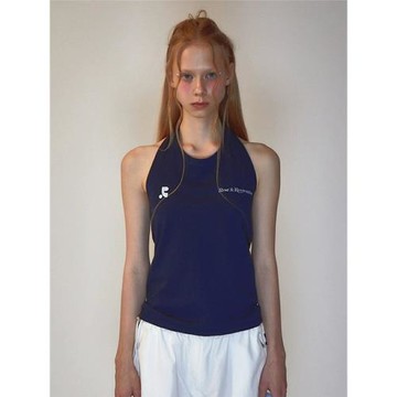 韓國restandrecreation掛脖露背吊帶背心女修身性感甜辣無袖上衣