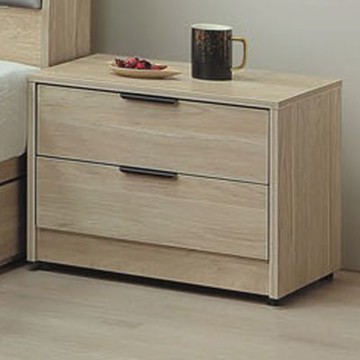 文創集 畢克1.8尺二抽床頭櫃-54x40x44cm免組