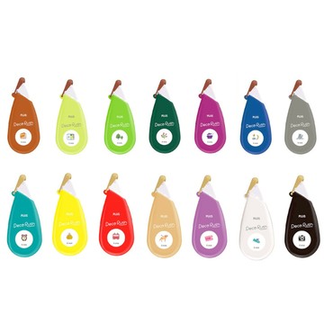 (限量)PLUS 2022 Deco rush 造型手帳花邊帶6mm 14入(園藝/散步犬/運動/相機/電車/錢包/時鐘/車票/讀書/便當/森林/伸懶腰貓/睡眠/料理)