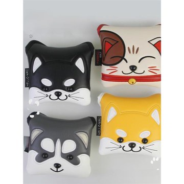 高爾夫推桿套萌寵四方推桿保護套防水PU加絨內襯卡通動物桿套4款