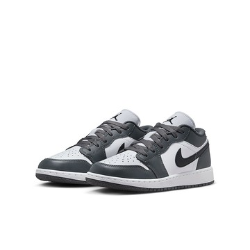 【NIKE】AIR JORDAN 1 LOW GS 中大童 童鞋 籃球鞋 AJ1 喬丹 白 鐵灰-553560152