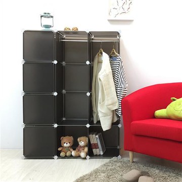 H&R安室家 魔術空間12格衣櫥組合櫃(附門4片) -HP83A