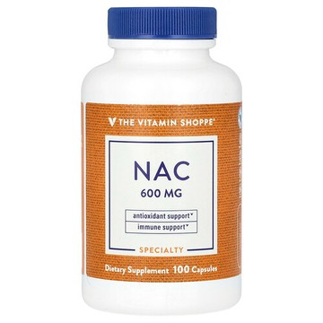 The Vitamin Shoppe, N-乙醯半胱氨酸（NAC），600 毫克，100 粒膠囊