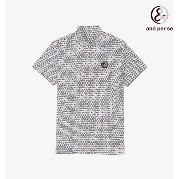 【and per se】女款彈性吸汗速乾UV防護舒適白色立領衫 DLW29515