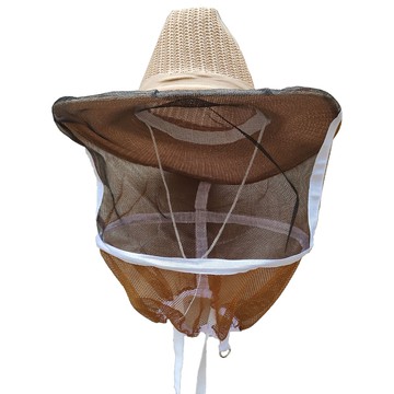 養蜂防蜂帽子 蜂帽編織透氣防曬 高清面網輕盈 智力蜂