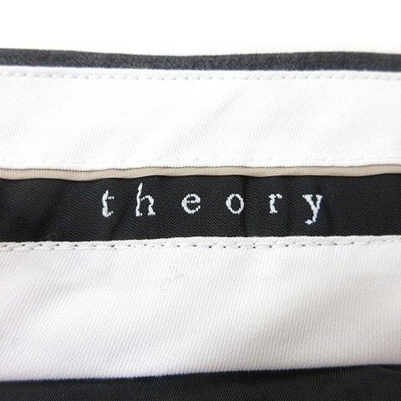 セオリー theory パンツ スラックス ストレート ウール 2 グレー /MN