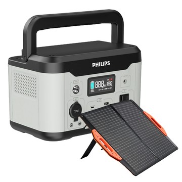 PHILIPS 600W 儲能行動電源 DLP8093C +  60W太陽能充電板 DLP8842C