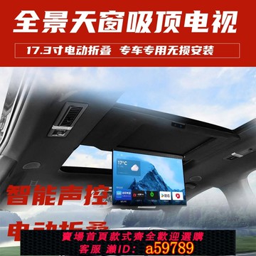 【台灣公司 可打統編】汽車車載車頂全景天窗天幕吸頂電視后排娛樂系統顯示屏大眾蔚來