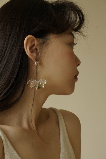 金淨琉璃花/耳夾可